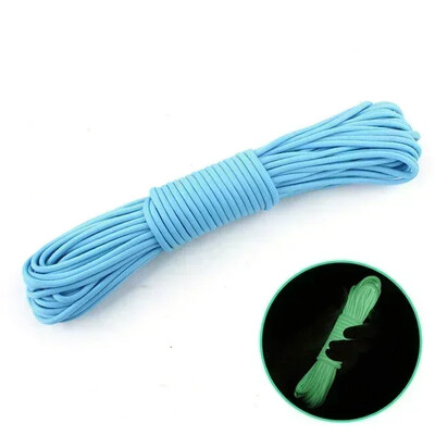 10 m Paracord 550 kempingo išgyvenimo švytinčios virvės diržas EDC švytintis parašiutas 9 dalijami lauko laido priedai Laipiojimo žygiai