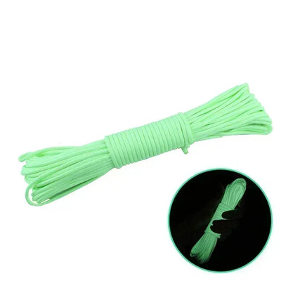 10 m Paracord 550 kempingo išgyvenimo švytinčios virvės diržas EDC švytintis parašiutas 9 dalijami lauko laido priedai Laipiojimo žygiai