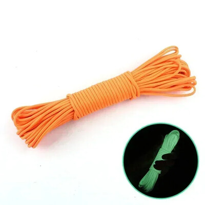 10 m Paracord 550 kempingo išgyvenimo švytinčios virvės diržas EDC švytintis parašiutas 9 dalijami lauko laido priedai Laipiojimo žygiai