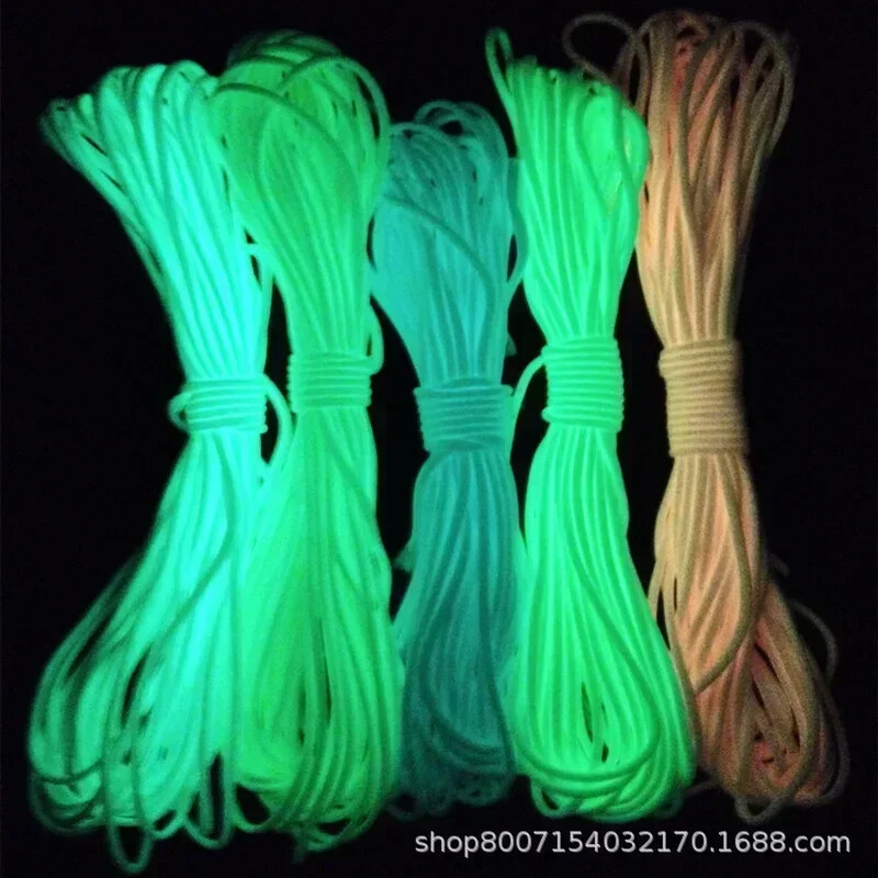 10m Paracord 550 Kampiranje Survival Glow Rope Layard EDC Glowing Padobran 9 Shares Outdoor Cord Dodaci Penjanje Planinarenje