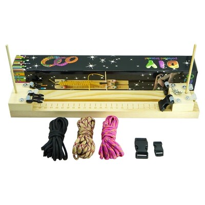 NobleEagle Set Jig Paracord Lungime Reglabilă Brățări DIY Artizanat Dispozitiv de țesut cu șnur Cadru din lemn-Set de instrumente pentru împletire Paracord