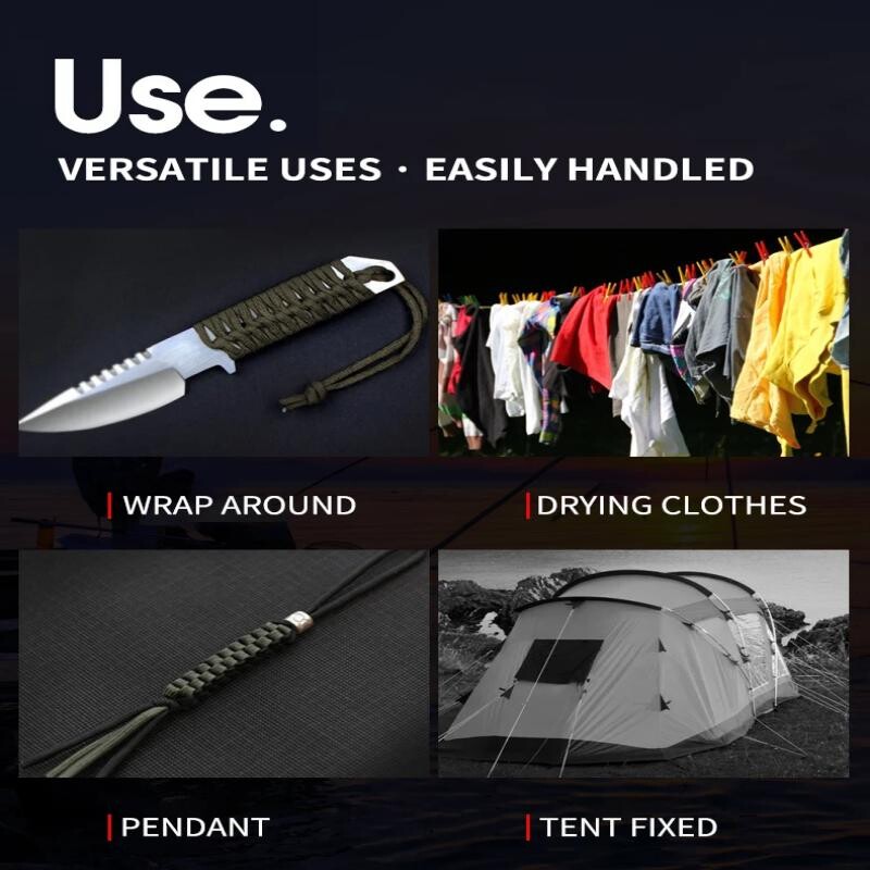 Parašiuto laidas 5 15 M 7 šerdys 550 4 mm Paracord kempingo priedai Išgyvenimo diržas žygių palapinės priedai „pasidaryk pats“ apyrankės virvė