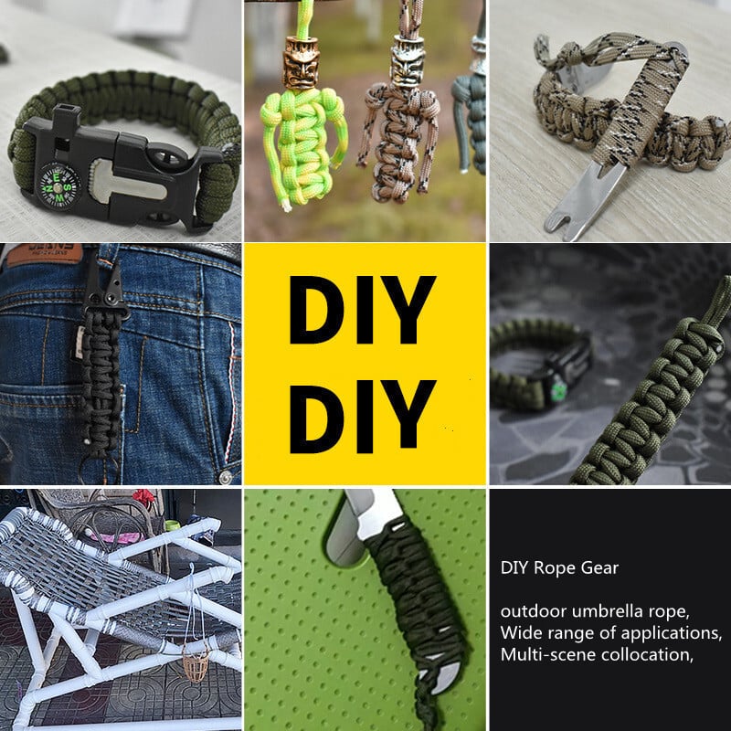 50M daugiafunkcinė lauko 7 gyslų skėčio virvė pinta virvė atspindinti išgyvenimą gelbėjimo skėčio virvė stovyklavimo skėčio virvė