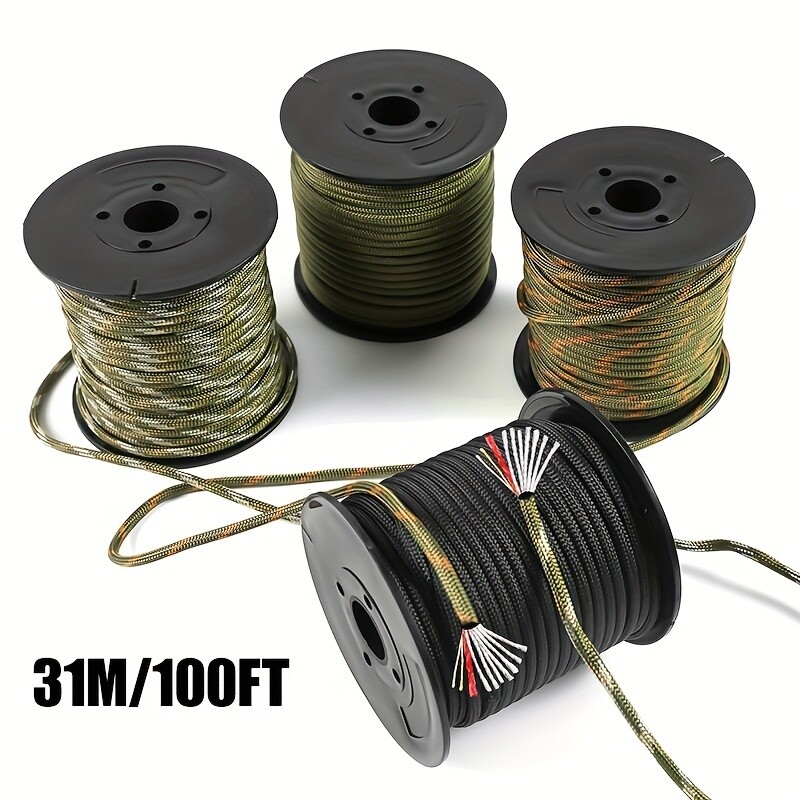 31M 10 südamikuga paracord Langevarju südamik Dia 4mm Telkimiseks Survival Multifunktsionaalne matkatelgi tarvikud