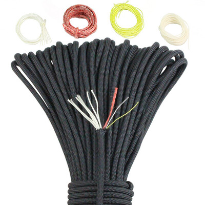 25FT/100FT 550 10 branduolių „Paracord“ 4 mm lauko stovyklavimo išgyvenimo įrankis PE ugnies virvei žvejybai medvilnės lynu Žygiai parašiutu