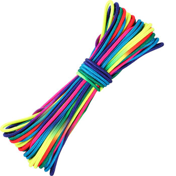 Διάμετρος 3 χιλιοστών Κορδόνι Rainbow Rope for Paracord Χειροποίητο κορδόνι δώρου Αξεσουάρ ρούχων DIY Craft One Strand Core