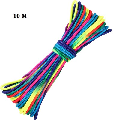 Läbimõõt 3 mm vikerkaare nöör Paracordi käevõru jaoks Käsitsi valmistatud kinkepael, riidenöör DIY käsitöötarvikud, üks haru südamik