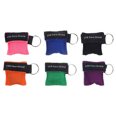 5/6/8/10 vnt. Lauko avarinis naudojimas CPR kaukė gaivinti veido kaukė Vienkartinė kelioninė CPR kišeninė kaukė raktų pakabuko žiedas