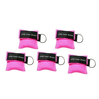 5/6/8/10 vnt. Lauko avarinis naudojimas CPR kaukė gaivinti veido kaukė Vienkartinė kelioninė CPR kišeninė kaukė raktų pakabuko žiedas