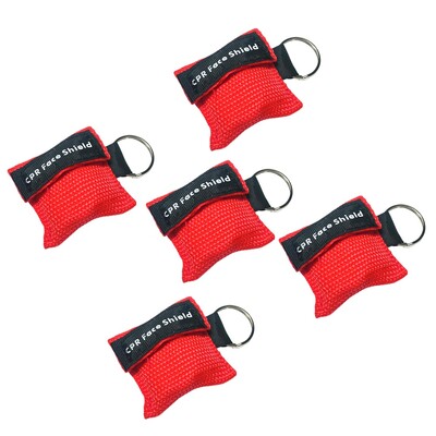 5/6/8/10 vnt. Lauko avarinis naudojimas CPR kaukė gaivinti veido kaukė Vienkartinė kelioninė CPR kišeninė kaukė raktų pakabuko žiedas