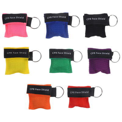 5/6/8/10 vnt. Lauko avarinis naudojimas CPR kaukė gaivinti veido kaukė Vienkartinė kelioninė CPR kišeninė kaukė raktų pakabuko žiedas