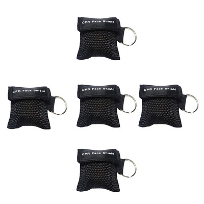 5/6/8/10 vnt. Lauko avarinis naudojimas CPR kaukė gaivinti veido kaukė Vienkartinė kelioninė CPR kišeninė kaukė raktų pakabuko žiedas