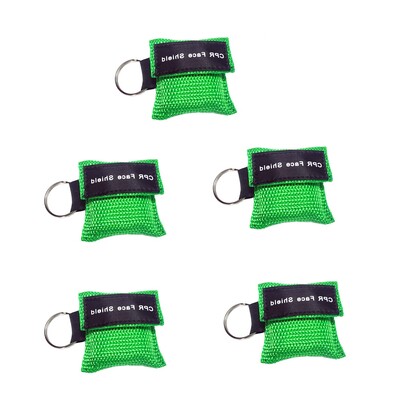 5/6/8/10 vnt. Lauko avarinis naudojimas CPR kaukė gaivinti veido kaukė Vienkartinė kelioninė CPR kišeninė kaukė raktų pakabuko žiedas