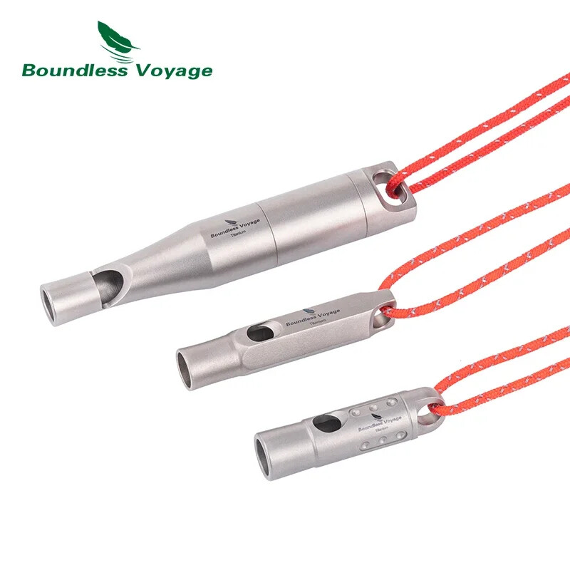Beribės kelionės titano švilpukas avarinio išgyvenimo saugos švilpukai su virvele, skirta lauko stovyklavimo trenerių mokymui