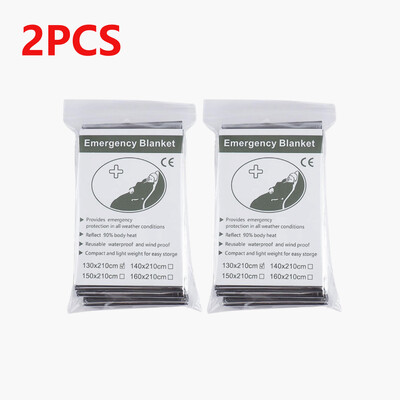 130x210 cm-es Mylar fólia hőszigetelő takaró melegen tart sürgősségi hővédő takaró testmeleget tartó ezüst fóliatakaró elsősegélynyújtáshoz