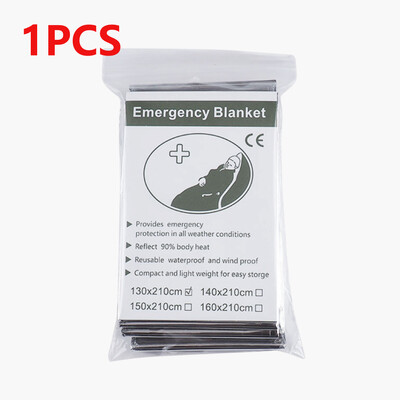 130x210 cm-es Mylar fólia hőszigetelő takaró melegen tart sürgősségi hővédő takaró testmeleget tartó ezüst fóliatakaró elsősegélynyújtáshoz