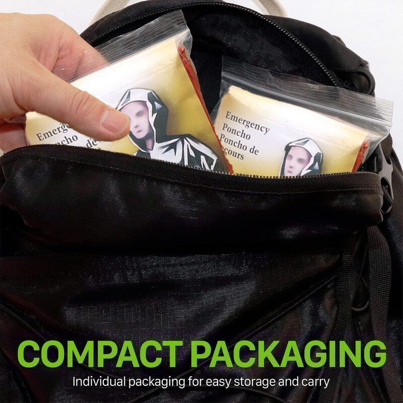 Túlélő esőkabát vészhelyzeti poncsó termikus vészhelyzeti takarók hordozható túlélőfelszerelés - nagy teherbírású, vízálló kempingfelszerelés