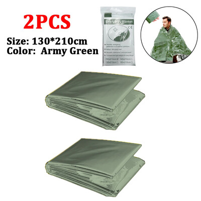 1-3 ks vonkajšia núdzová deka na prežitie, nepremokavá prvá pomoc, strieborná záchranná závesná fólia, termálna vojenská deka 130/140x210CM