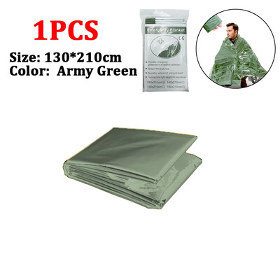 1-3 ks vonkajšia núdzová deka na prežitie, nepremokavá prvá pomoc, strieborná záchranná závesná fólia, termálna vojenská deka 130/140x210CM