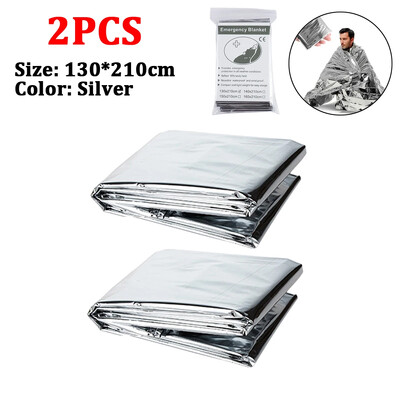 1-3 ks vonkajšia núdzová deka na prežitie, nepremokavá prvá pomoc, strieborná záchranná závesná fólia, termálna vojenská deka 130/140x210CM