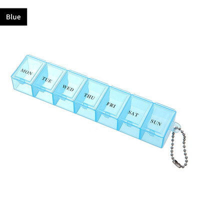 Organizator portabil pentru cutie de zi Compartiment de depozitare pentru călătorie Suport pentru tabletă pentru medicamente Despărțitor de pastile Container săptămânal rafinat din plastic