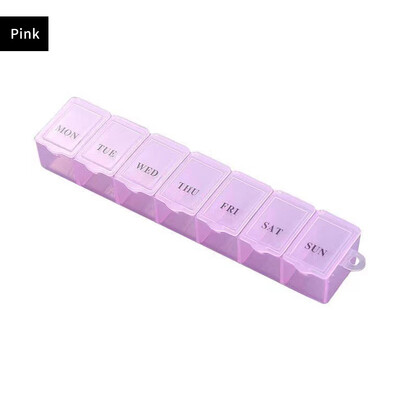 Organizator portabil pentru cutie de zi Compartiment de depozitare pentru călătorie Suport pentru tabletă pentru medicamente Despărțitor de pastile Container săptămânal rafinat din plastic