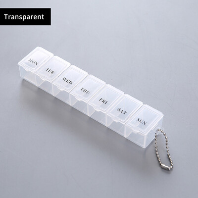 Organizator portabil pentru cutie de zi Compartiment de depozitare pentru călătorie Suport pentru tabletă pentru medicamente Despărțitor de pastile Container săptămânal rafinat din plastic