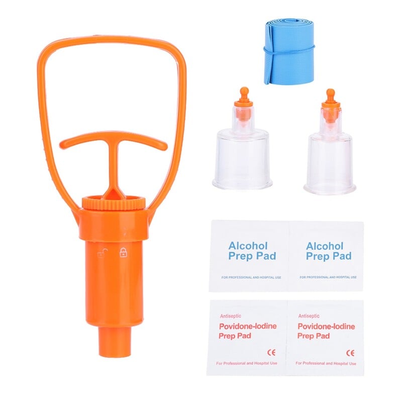 Lauko nuodų ištraukiklis nuodų gyvatės uodo bitės įkandimo vakuuminis siurblys išgyvenimui stovyklaujant žygiams pirmosios pagalbos saugos gelbėjimo įrankis