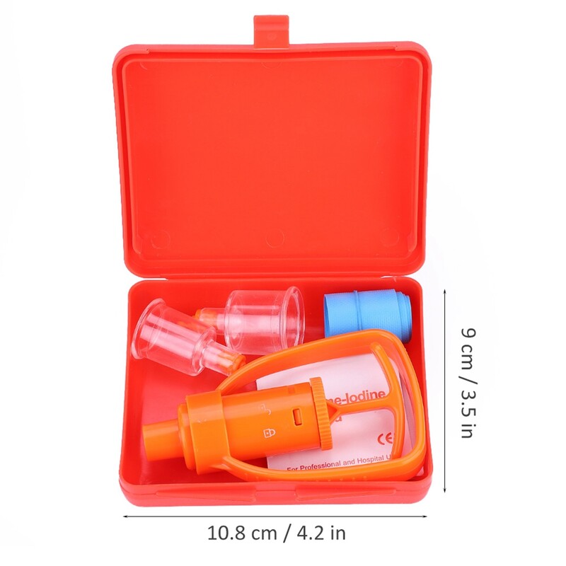 Lauko nuodų ištraukiklis nuodų gyvatės uodo bitės įkandimo vakuuminis siurblys išgyvenimui stovyklaujant žygiams pirmosios pagalbos saugos gelbėjimo įrankis