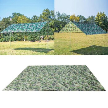 Υπέρελαφρος μουσαμάς εξωτερικού χώρου Camping Survival Sun Shelter Multifun Αδιάβροχο Beach Canopy Beach Mat Rain Sunshade Shelter 100*145CM