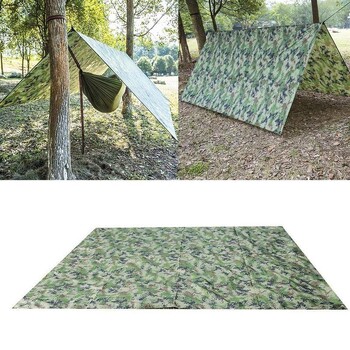 Υπέρελαφρος μουσαμάς εξωτερικού χώρου Camping Survival Sun Shelter Multifun Αδιάβροχο Beach Canopy Beach Mat Rain Sunshade Shelter 100*145CM