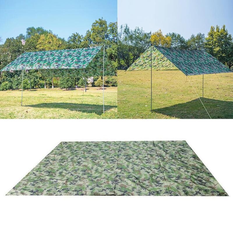 Outdoor Ultralight Ponyva Camping Survival Sun Shelter Multifun Waterproof Beach Canopy Beach Mat Eső Napernyő Menedék 100*145CM