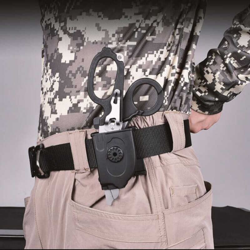 Taktinis žirklinis apvalkalas, sulankstomas žirklės, skirtas Leatherman Raptor lauko medicininės žirklinės makšties įrankiui