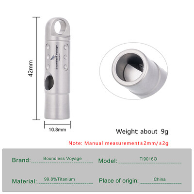 Bezgranično putovanje EDC Naprave Titanijska zviždaljka Putovanja na otvorenom Planinarenje Oprema za kampiranje Sigurnosne zviždaljke za preživljavanje u hitnim slučajevima