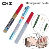 1 rinkinys greitosios pagalbos įrangos pirmosios pagalbos rinkinys įtempimo pneumotorakso krūtinės ląstos adata medicininė krūtinės ląstos dekompresinė adata