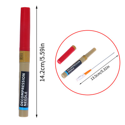 1 rinkinys greitosios pagalbos įrangos pirmosios pagalbos rinkinys įtempimo pneumotorakso krūtinės ląstos adata medicininė krūtinės ląstos dekompresinė adata