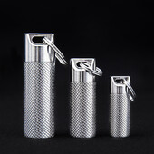 TIGLE Camping EDC kišeninis vandeniui atsparus piliulių buteliukas Titano lydinio piliulių dėžutė lauko daugiafunkcis įrankis Naujas