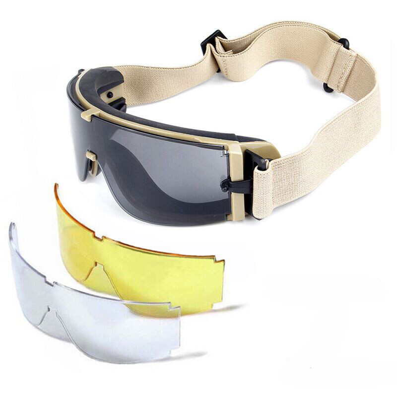 X800 Vojenské taktické okuliare Ochrana pred vetrom a UV žiarením Slnečné okuliare Armádne poľovnícke vzduchovky Farebné strelecké okuliare