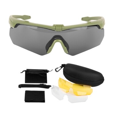 N0HA medžiokliniai akiniai šaudymui 3 keičiami objektyvai ir nešiojimo dėklas Medžioklės akių apsaugos Saugos taktika Airsofts akiniai