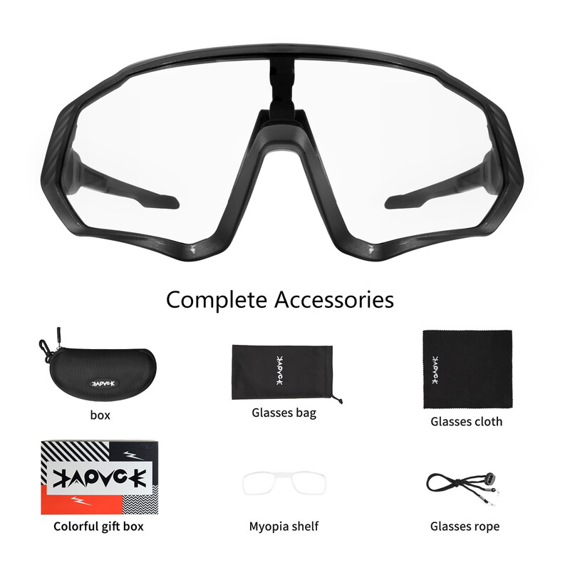 Kapvoe Fotochromatické Športové cyklistické okuliare pre mužov a ženy MTB Horské cestné cyklistické okuliare Cyklistické slnečné okuliare Oculos Ciclismo