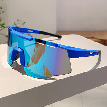 KAMMPT Fashion Monoblock Anti UV мъжки очила Outdoor Brand Mirror Sports Sunglasses Women Oversize Decor Shades for Cycling