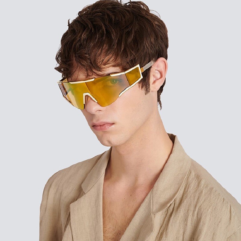 Ochelari de soare Fashion Shield, femei, bărbați, Y2K, supradimensionați, rezistenți la vânt, punk, ochelari de soare, o bucată de ochelari, nuanțe de marcă de lux, sport UV400