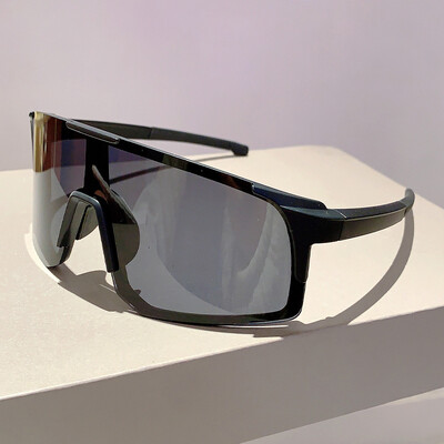 Dideli sportiniai akiniai nuo saulės, moteriški, vyriški, prabangūs prekės ženklo dizainerio akiniai nuo saulės Vintage punk slidinėjimo dviračių akiniai, atsparūs vėjui