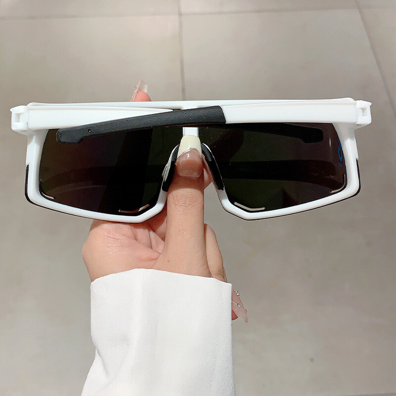 Dideli sportiniai akiniai nuo saulės, moteriški, vyriški, prabangūs prekės ženklo dizainerio akiniai nuo saulės Vintage punk slidinėjimo dviračių akiniai, atsparūs vėjui