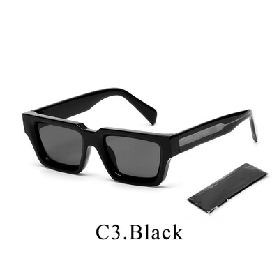 Ruiao retro paksud ristkülikukujulised päikeseprillid kvaliteetsed luksuslikud meeste varjud disainer naiste ruudukujulised päikeseprillid 2024 läbipaistev hall