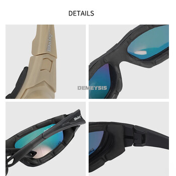 Γυαλιά Tactical Polarized Outdoor Shooting Γυαλιά Μηχανοκίνητης Ιππασίας Πεζοπορία Ορειβατικά Γυαλιά μοτοσικλέτας