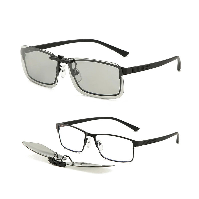 Vyriški kvadratiniai segtukai ant akinių poliarizuoti akiniai naktinio matymo akiniai nuo saulės poliarizuojantys akiniai 2020 m. fotochrominis segtukas ant akinių nuo saulės