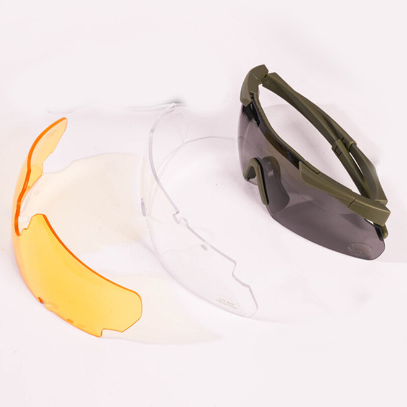 Vojenské taktické okuliare CS Airsoft Vetruodolné strelecké okuliare HD 3 šošovky Motokrosové motocyklové horolezecké bezpečné okuliare