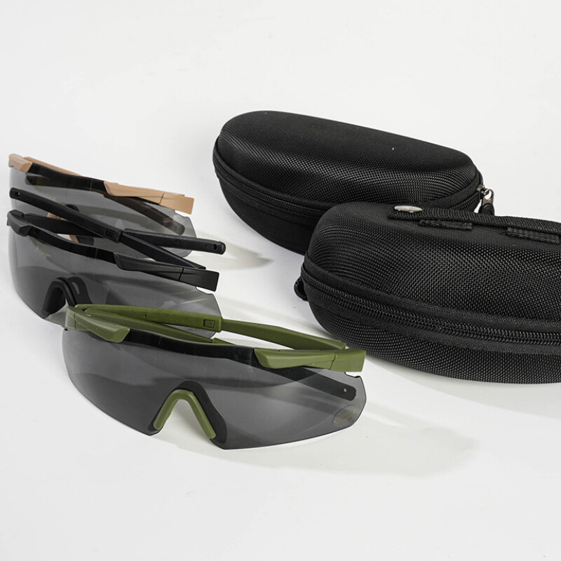Vojenské taktické okuliare CS Airsoft Vetruodolné strelecké okuliare HD 3 šošovky Motokrosové motocyklové horolezecké bezpečné okuliare