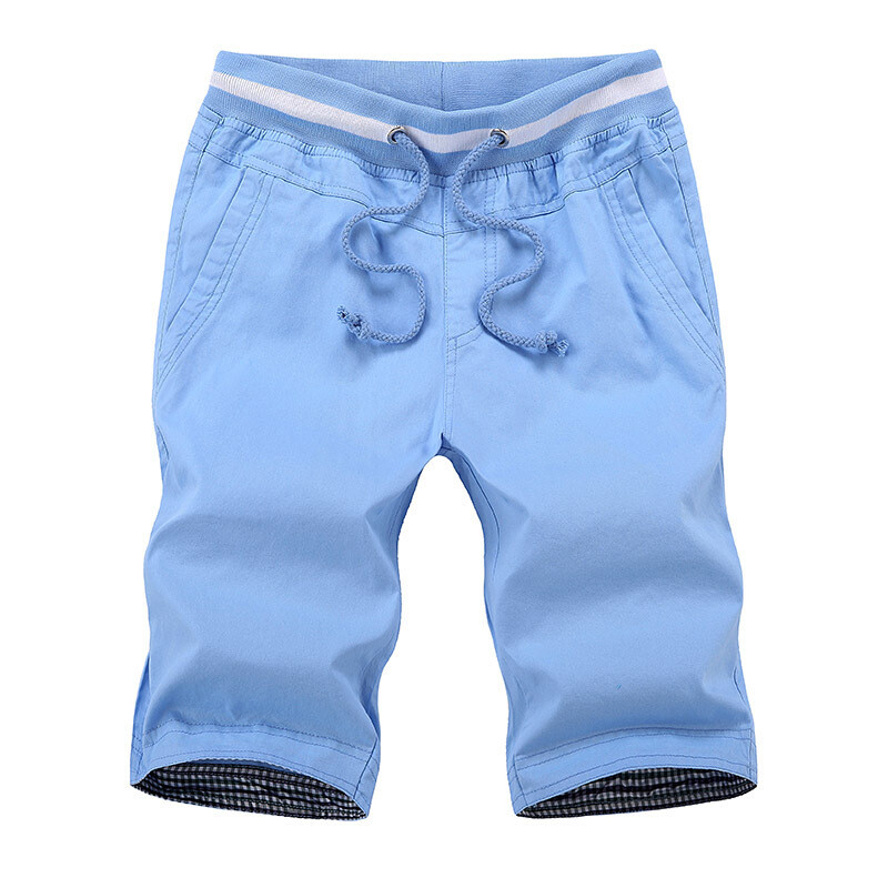 Vasaros nauji vyriški grynos medvilnės laisvalaikio šortai Penkios ketvirčio kelnės Vyriški plius dydžio šortai Vyriškos vidutinės kelnės Vienspalvės paplūdimio kelnės